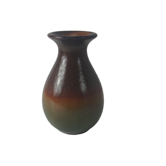 Expressions Hosley Mini Green Ceramic Colorful Glittery Pottery Bud Vase 4.5" - Picture 3 of 7